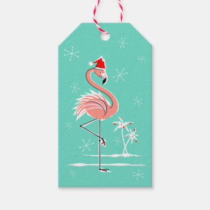 Weihnachtsflamingo-Geschenkumbauten Geschenkanhänger