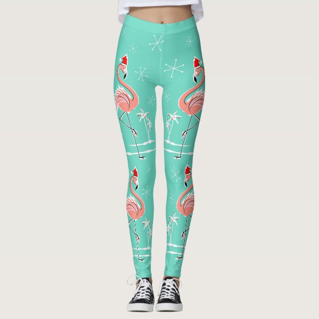 Weihnachtsflamingo-Leggings Leggings (Vorderseite)