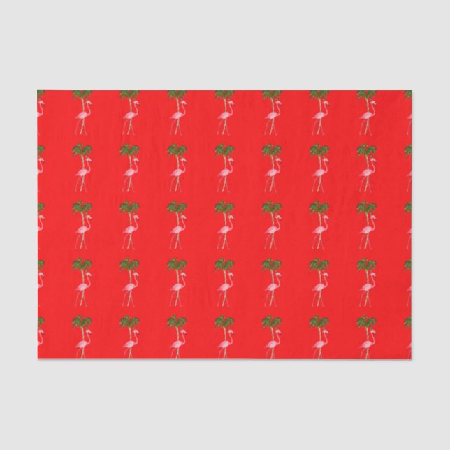 Weihnachtsflamingo Seidenpapier (Vorderseite)