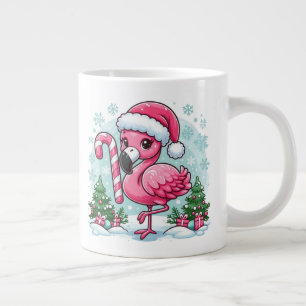 Weihnachtsflamingo-Sublimationsgrafik Jumbo-Tasse
