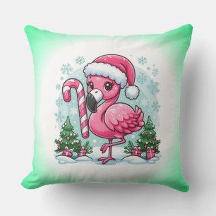 Weihnachtsflamingo-Sublimationsgrafik  Kissen