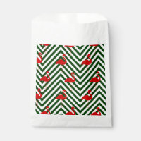 Weihnachtsflamingo Zickzack grün