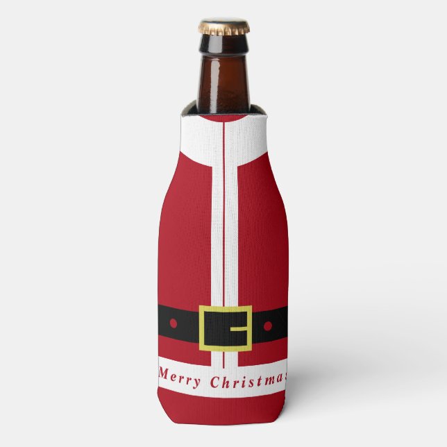 Weihnachtsflasche Cooler mit Weihnachtskleidung Fu Flaschenkühler (Flaschenvorderseite)