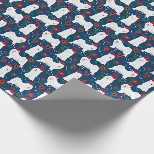 Weihnachtsfloral Geschenkpapier (Ecke)