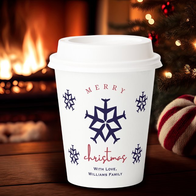 Weihnachtsflugzeug Snowflage Moderne Niedliche Luf Pappbecher (Von Creator hochgeladen)