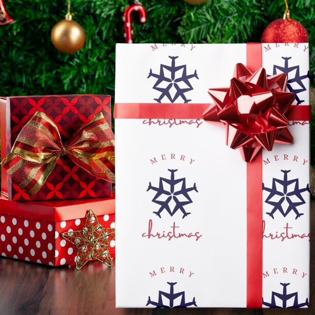 Weihnachtsflugzeug Snowflake Foto Funny Aviation Geschenkpapier (Von Creator hochgeladen)