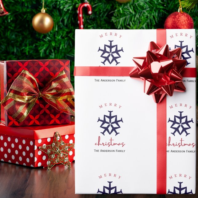 Weihnachtsflugzeug Snowflake Foto Funny Aviation Geschenkpapier (Von Creator hochgeladen)