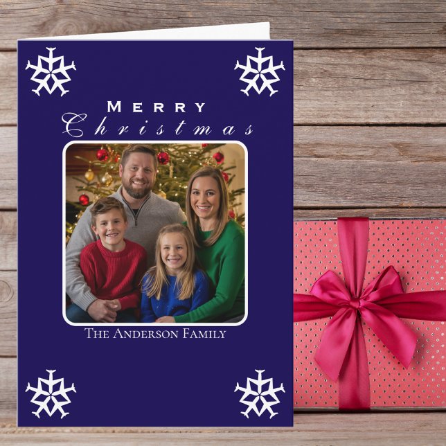 Weihnachtsflugzeug Snowflake Foto Funny Custom Karte (Von Creator hochgeladen)