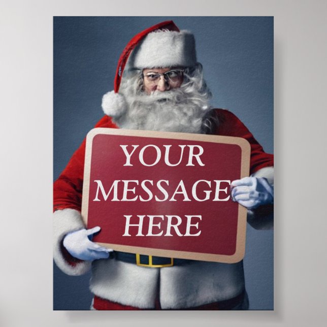 Weihnachtsflüster: Ihre Nachricht auf dem Schild d (Vorne)