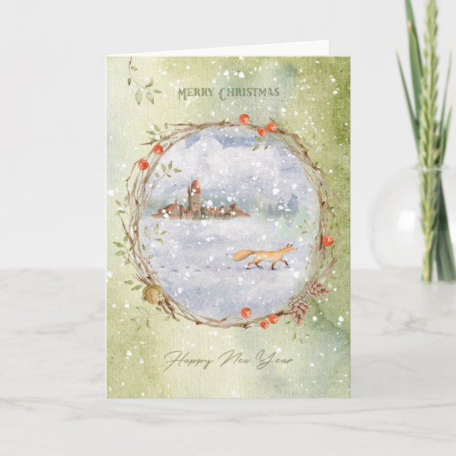 Weihnachtsfock Feiertagskarte (Vorderseite)