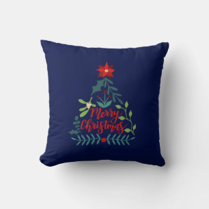 Weihnachtsfoliage-Blätter Kissen