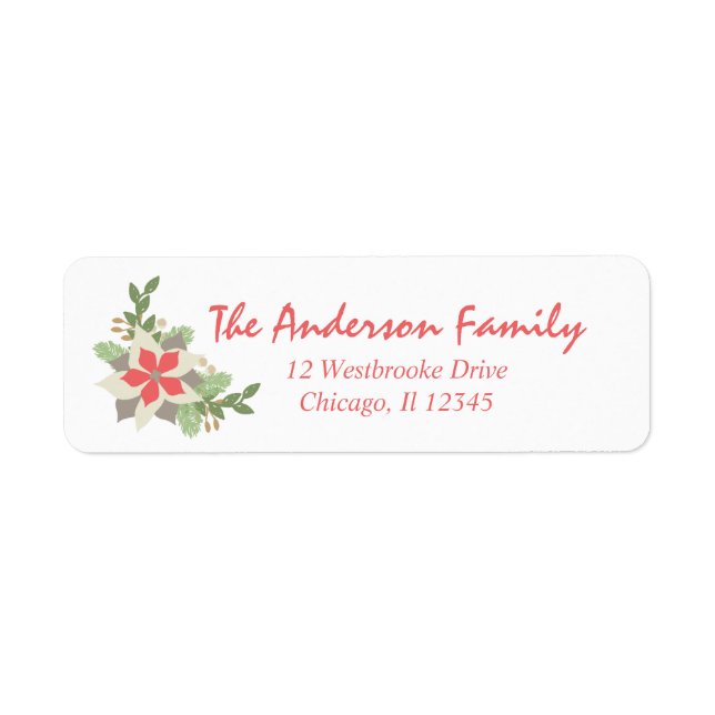 Weihnachtsfoliage-Feiertagsrückgabe-Adresse (Vorne)