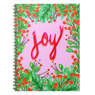 Weihnachtsfoliage - Freude Notizblock