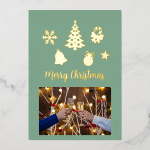Weihnachtsfolie Foto Postkarte, Folie Postkarte