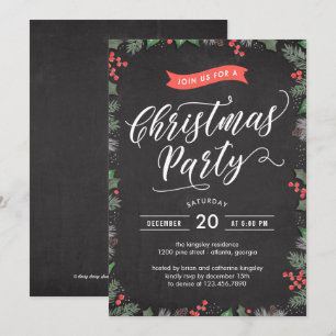 Weihnachtsfolien EDITABLE FARBEN Party Einladung