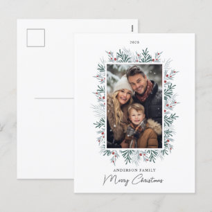Weihnachtsfolien-Foto Feiertagspostkarte