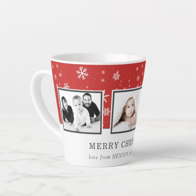 Weihnachtsfoollage Familienroter Urlaub Milchtasse (Linke Ecke)