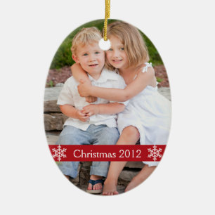 WeihnachtsFoto-Andenkenverzierung 2012 Keramikornament