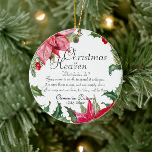 Weihnachtsfoto im Himmel zum Gedenken Keramik Ornament