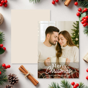 Weihnachtsfoto Moderne Elegante Feiertagskarte Einladung
