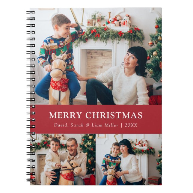 Weihnachtsfoto Notizblock (Vorderseite)
