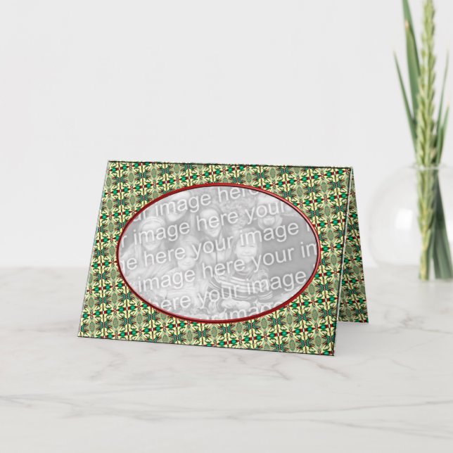 WeihnachtsFoto-Rahmen Feiertagskarte (Vorderseite)