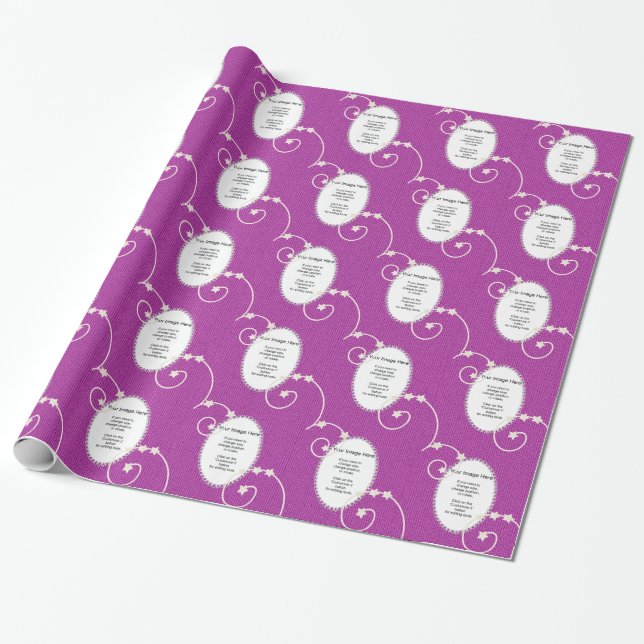 WeihnachtsFoto-Schablone - Orchideen-Strick-Muster Geschenkpapier (Ungerollt)