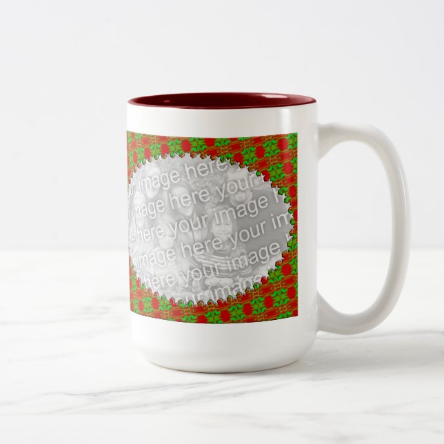 WeihnachtsFoto-Tasse Zweifarbige Tasse (Rechts)