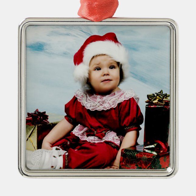 WeihnachtsFoto-Verzierung Ornament Aus Metall (Vorne)