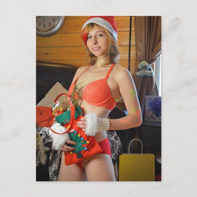 Weihnachtsfotografie-Postkarte Postkarte (Vorderseite)