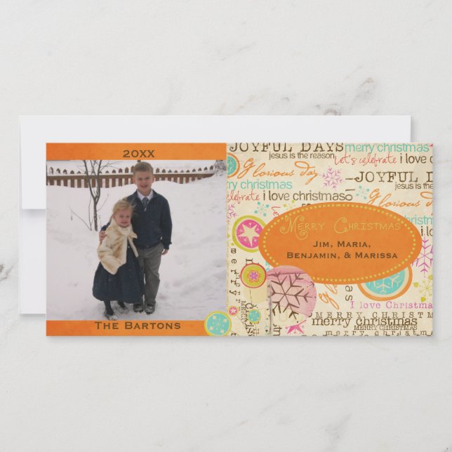 Weihnachtsfotokarte Feiertagskarte (Vorderseite)