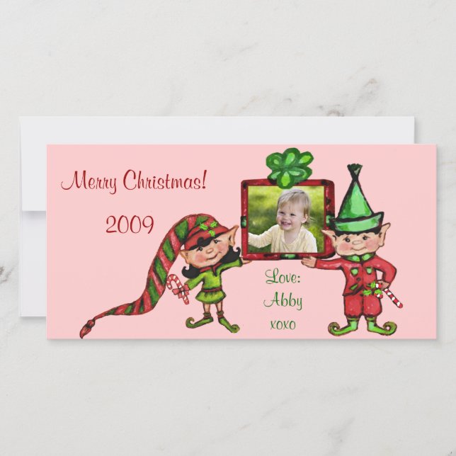 Weihnachtsfotokarte Feiertagskarte (Vorderseite)