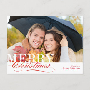 Weihnachtsfotokarte Feiertagspostkarte