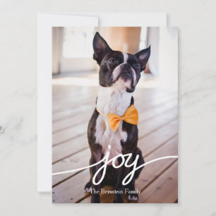 Weihnachtsfotokarte mit handgezeichneter Typografi Feiertagskarte