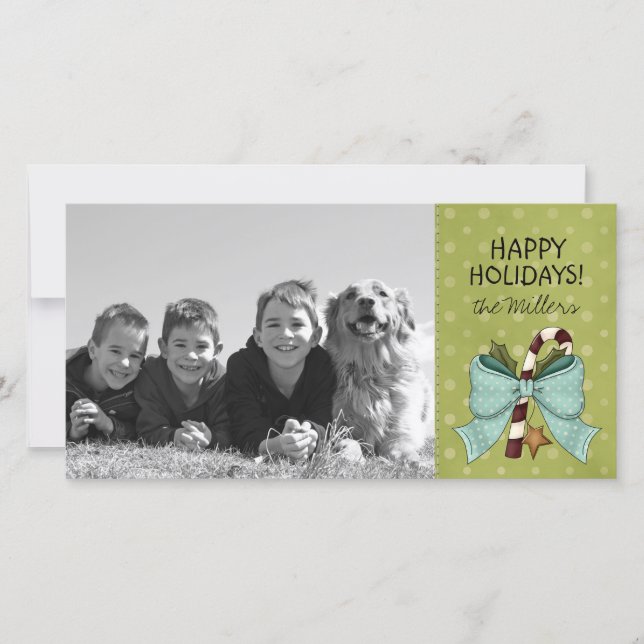 Weihnachtsfotokarten Feiertagskarte (Vorderseite)