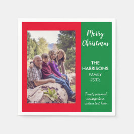 Weihnachtsfotoschablone Serviette