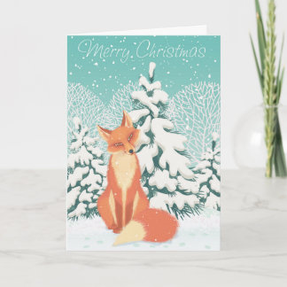 Weihnachtsfox Feiertagskarte