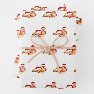 Weihnachtsfox fröhlicher Weihnachtsfoxy Geschenkpapier Set