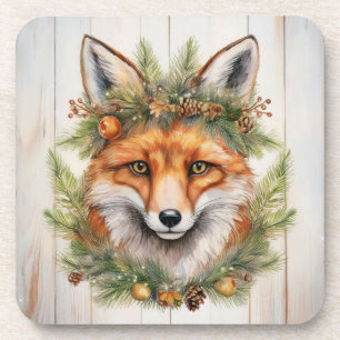 Weihnachtsfox Getränkeuntersetzer