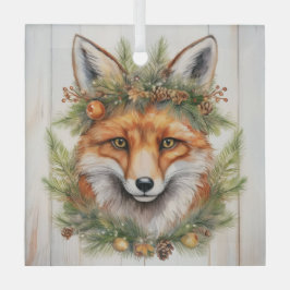 Weihnachtsfox Ornament Aus Glas