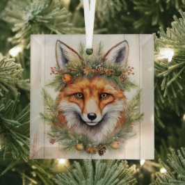 Weihnachtsfox Ornament Aus Glas