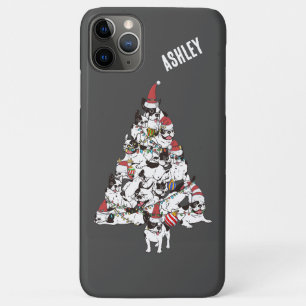Weihnachtsfranzösische Bulldoggen-Welpen-Weihnacht Case-Mate iPhone Hülle
