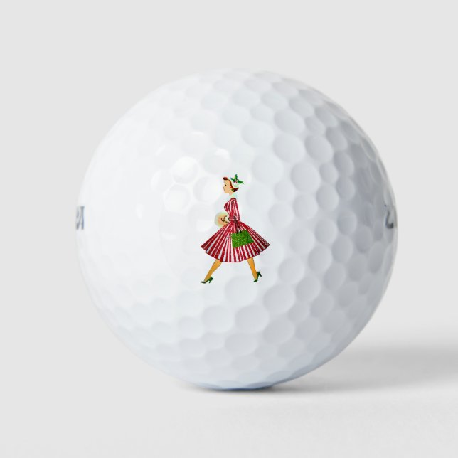 Weihnachtsfrau Golfball (Vorderseite)