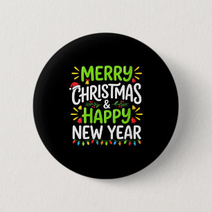 Weihnachtsfrauen Frohe Weihnachten Lichter Rote Sa Button