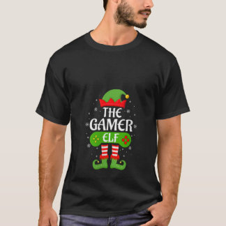 Weihnachtsfrauen-Gamer-Elf-Passende Familien-Elf-S T-Shirt