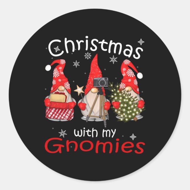 Weihnachtsfrauen - Shirts für Frauen - Nomaden XM Runder Aufkleber (Vorderseite)