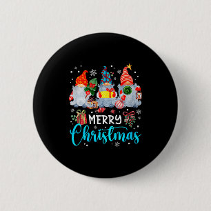 Weihnachtsfrauen Süße Frohe Weihnachten Gnom Schne Button