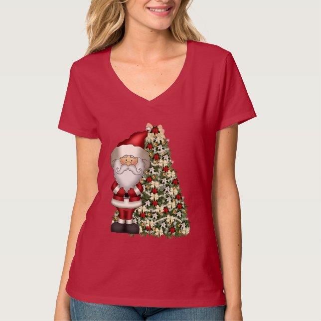 Weihnachtsfrauen T - Shirt (Vorderseite)