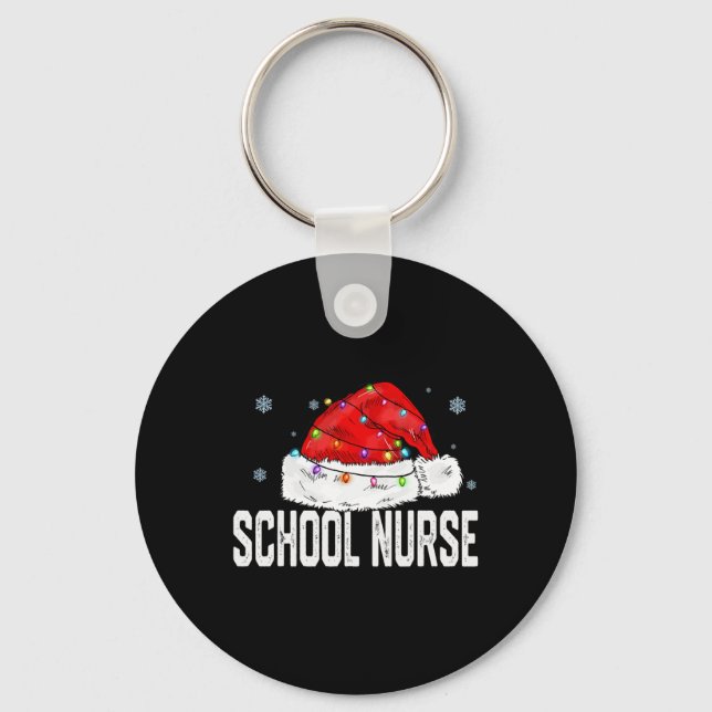 Weihnachtsfrauenfamilie - Schulkrankenhaus Schlüsselanhänger (Vorderseite)