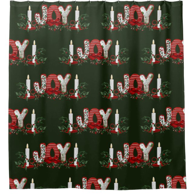 Weihnachtsfreude Duschvorhang (Vorderseite)